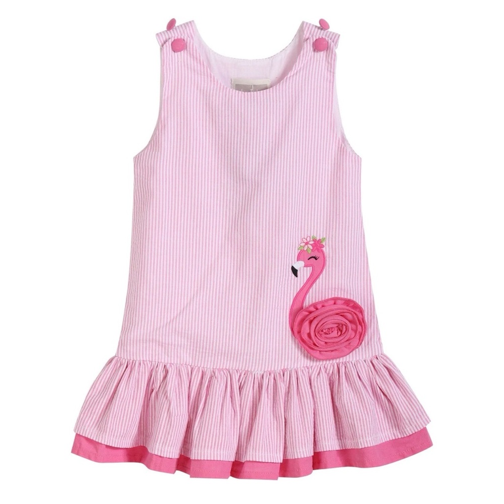 Lil Cactus Pink Striped Flamingo Dress